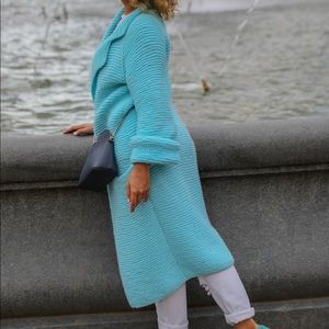 knitted coat, handmade